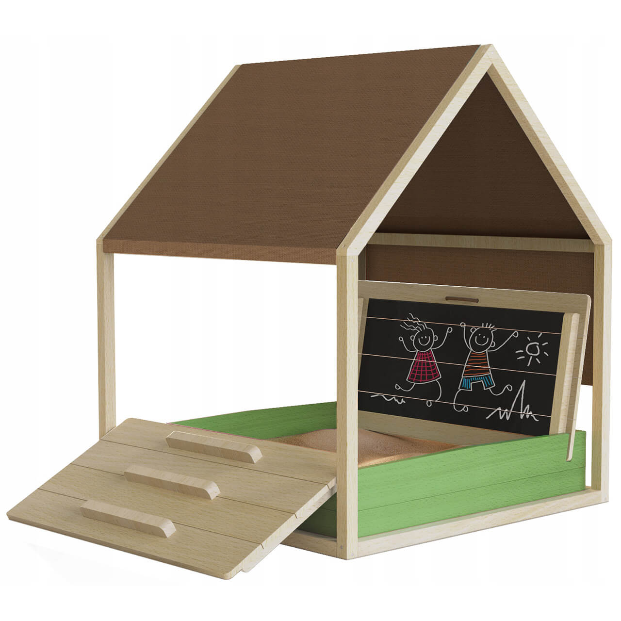 Piaskownica z domkiem