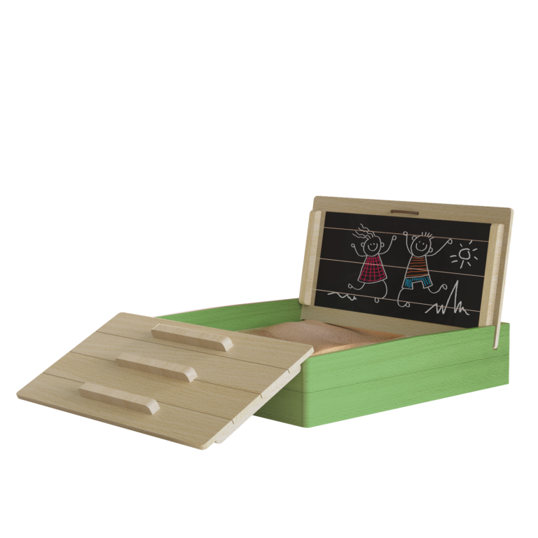 PIASKOWNICA drewniana zamykana + schodki i tablica